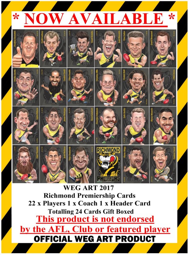 2017 Richmond Tigers Prem Cards Included POST IN AUSTRALIA
